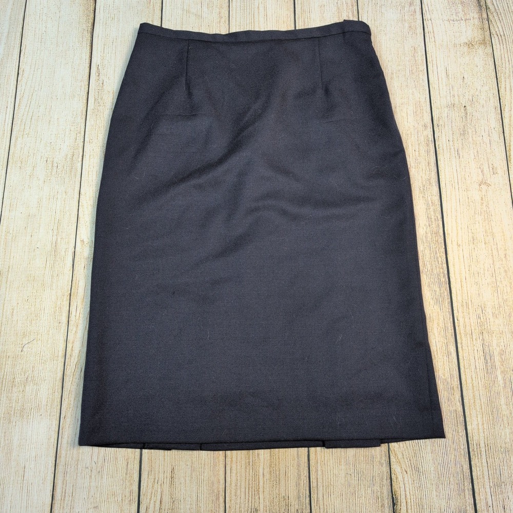 Pendleton Navy Wool Pencil Skirt Career Office‎ Wear Classic Fitted Size 10